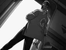 De Killer escapando mientras se despide de Edgeworth.