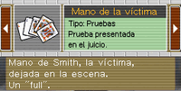 Prueba mano victima