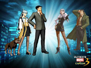 Dick Gumshoe, Franziska von Karma, Chu/Hayabusa color scheme.