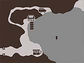 Mapa escena crimen lago gourd