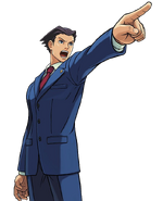 Advertisement illustration Phoenix Wright: Ace Attorney (Nintendo DS version)