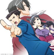 Advertisement illustration Ace Attorney anime