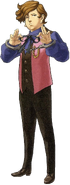 Full-body illustration Ace Attorney Investigations: Miles Edgeworth (The Kidnapped Turnabout)