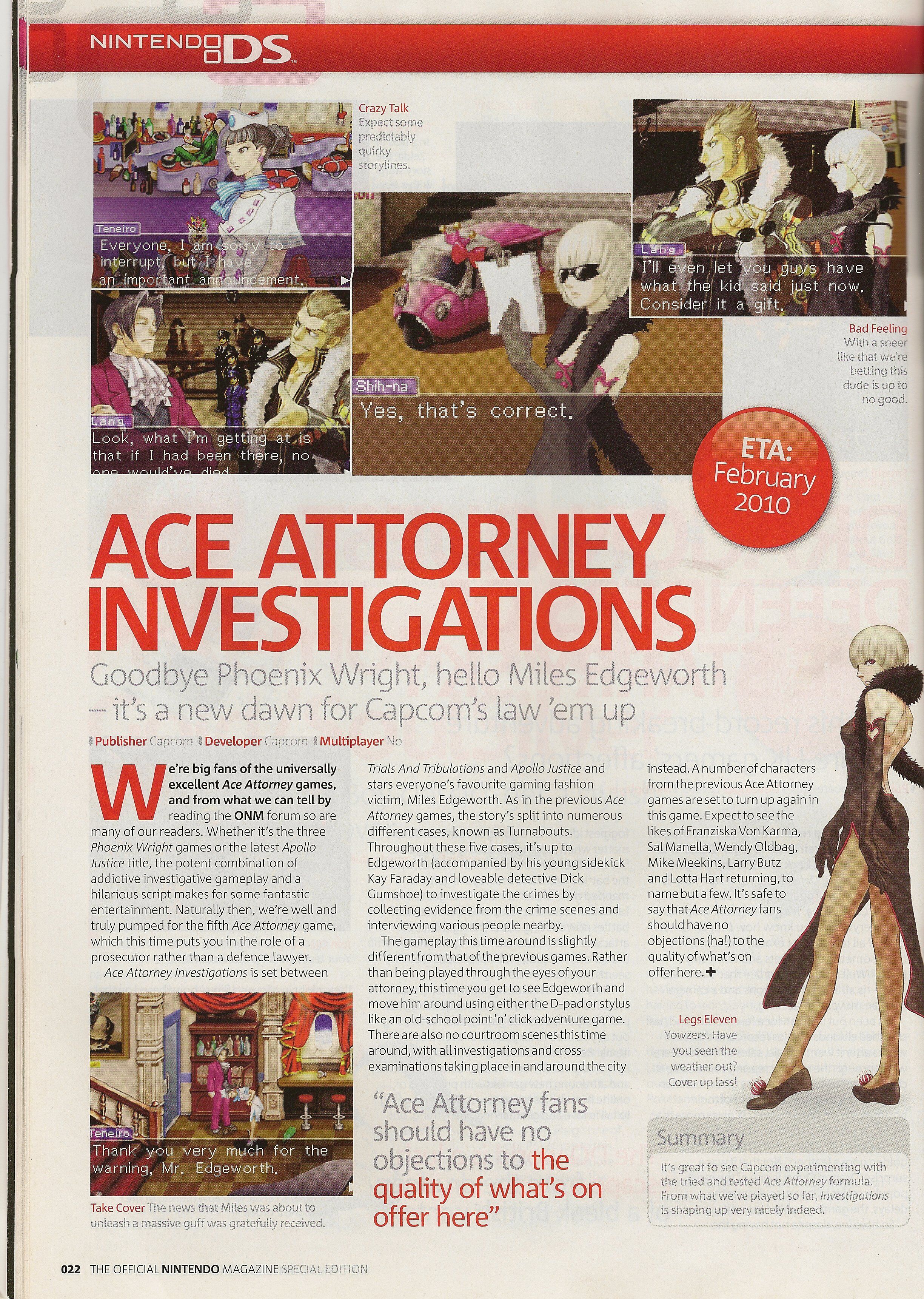 Ace Attorney Investigations: Miles Edgeworth, Nintendo DS, Games