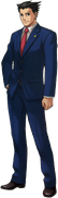 Full-body illustration Phoenix Wright: Ace Attorney - Justice for All (Nintendo DS version)