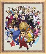 Рисунок к 15-летию серии Ace Attorney (от Такуро Фусэ) AJ: AA, PW: AA - DD и PW: AA - SoJ