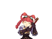 Happy w/scroll/talking