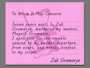 Zak confession