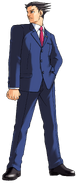 Full-body illustration Phoenix Wright: Ace Attorney (Game Boy Advance version)