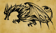 's drawing of the "fire dragon".