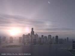 A view of the modern Osean capital city, 