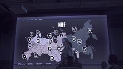 A map depicting the Russian forces that joined the NRF