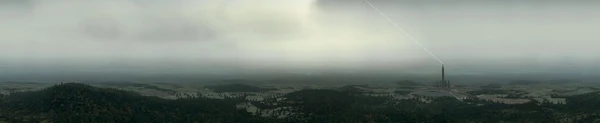 Panoramic view of Tauberg region;  is faintly visible on the right