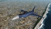 Истребитель F-2A чвк МС над восточным побережьем полуострова Босо