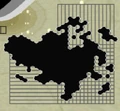 The hexagonal map of Usea in Ace Combat 3: Electrosphere.