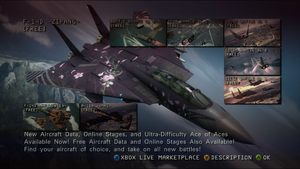 Ace Combat 6 DLC Menu