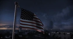 The country's flag at Homestead Air Reserve Base, 