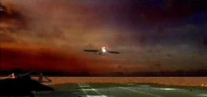 F-14A Tomcat from Scarface Squadron landing on aircraft carrier