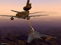 A KC-10 refueling an F-117A Nighthawk