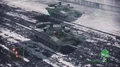 Two T-90 main battle tanks