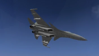 Su-37 aureliano del Escuadrón Gryphus sobrevolando Cabo Aubrey.