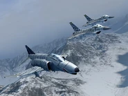 Silber Team's Phantom along with 2 of their F-16Cs