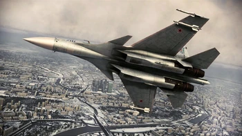 Su-37 ruso del Assault Horizon sobrevolando Moscú.