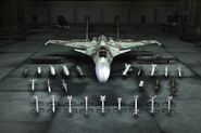 An Su-37 in the Hangar with an assortment of special 武器