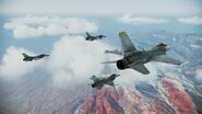 Four UNF F-16Cs in Operation Battle Axe