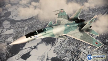 Su-37 ruso del Assault Horizon sobrevolando Moscú.