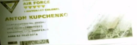 Identificación de Anton Kupchenko dañada.