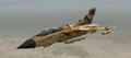 A Tornado GR.4 in YAF desert camouflage in flight above the southern Jilachi Desert