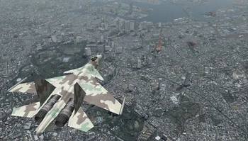 Su-37 de Martinez Security sobrevolando Tokio.