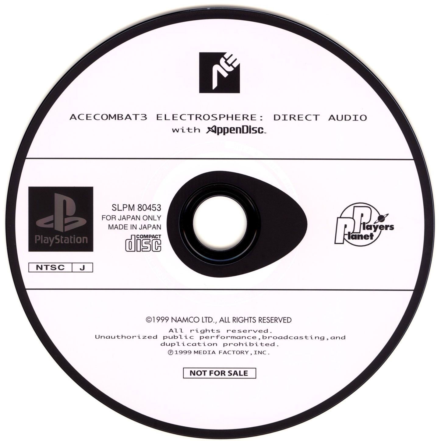Ace Combat 3: Electrosphere Direct Audio with AppenDisc