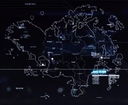 Территориальное деление на континенте Усея в игре Ace Combat 7. Одно из показанных государств (или их группа) в центре материка и является Федерацией Центральной Усеи.