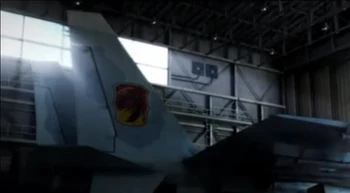 Su-37 del Escuadrón Antares en un exclusivo esquema mimético en azul.