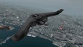 The Spiridus flying over Tokyo