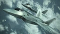 Two F-22A Raptors in Mobius 1's livery above Selumna Peaks