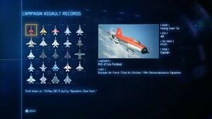 Ace Combat 7 Assault Records