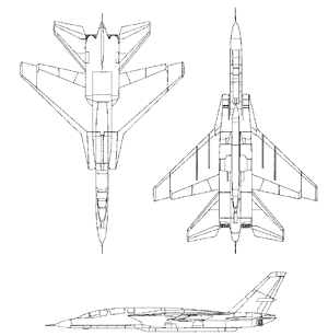 Though a line drawing of an A-3J, the RA-5D retains this design.