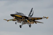A T-50B of the Black Eagles aerobatic team