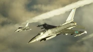 Two Osean Air Defense Force F/C-16s