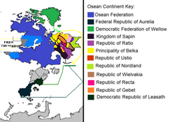 The Osean Continent during the war