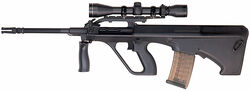 An AUG A2 fitted with an aftermarket scope