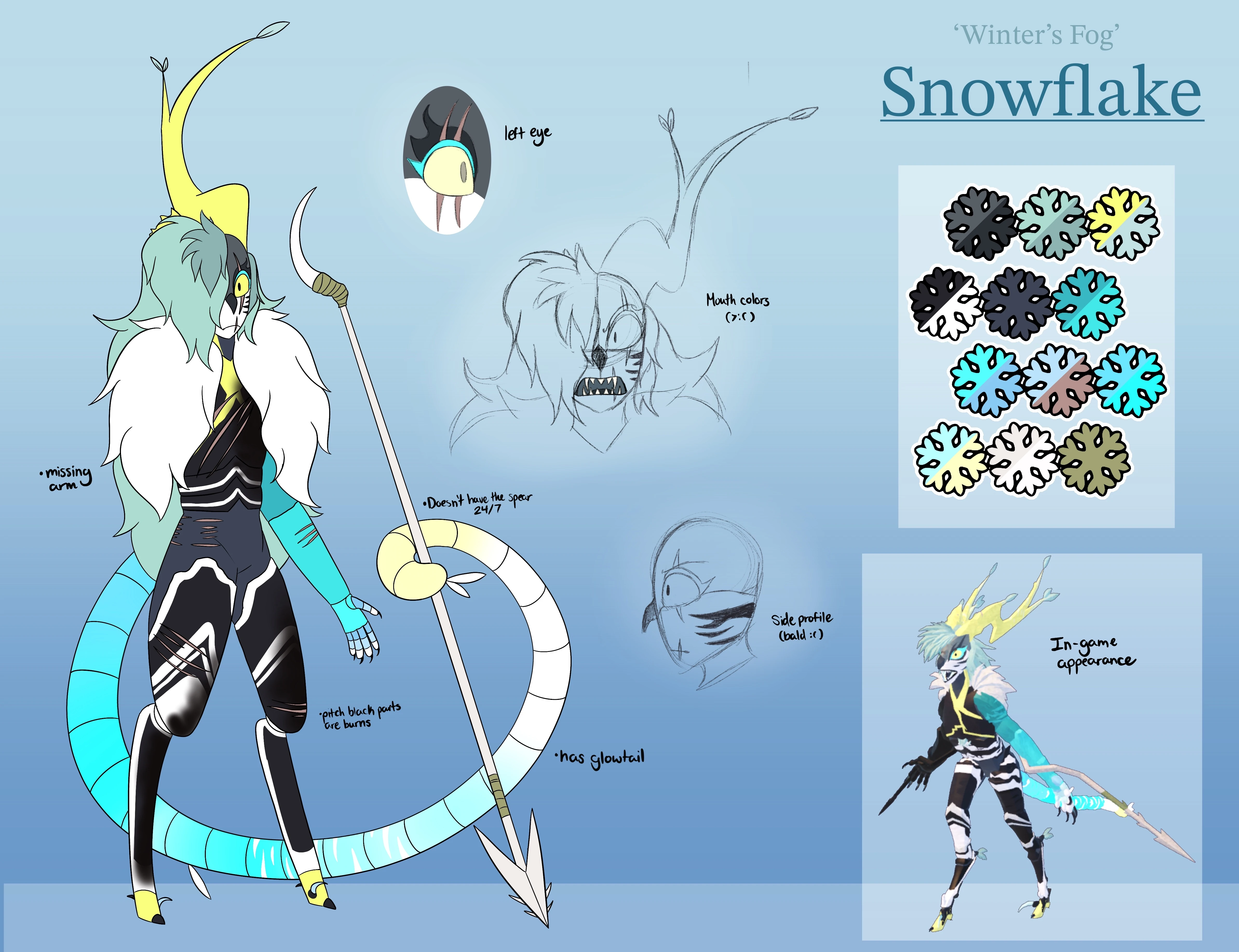 Snowflake ref sheet updated! | Fandom