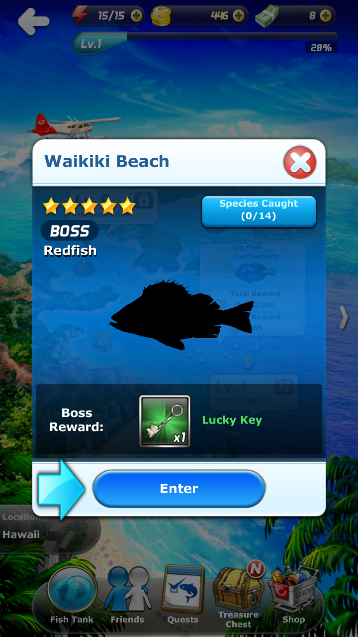 Waikiki Beach, Ace Fishing Wiki