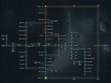 A map of the world of Ace Online