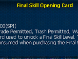 Final Skill Opening Card