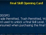 Final Skill Opening Card