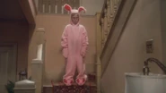 Ralphie in his pink bunny pajamas.